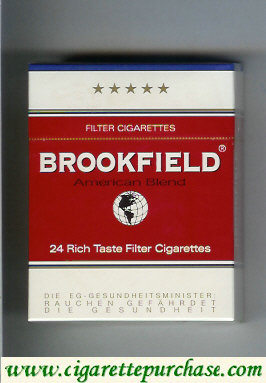 Brookfield 24 rich filter cigarettes American Blend